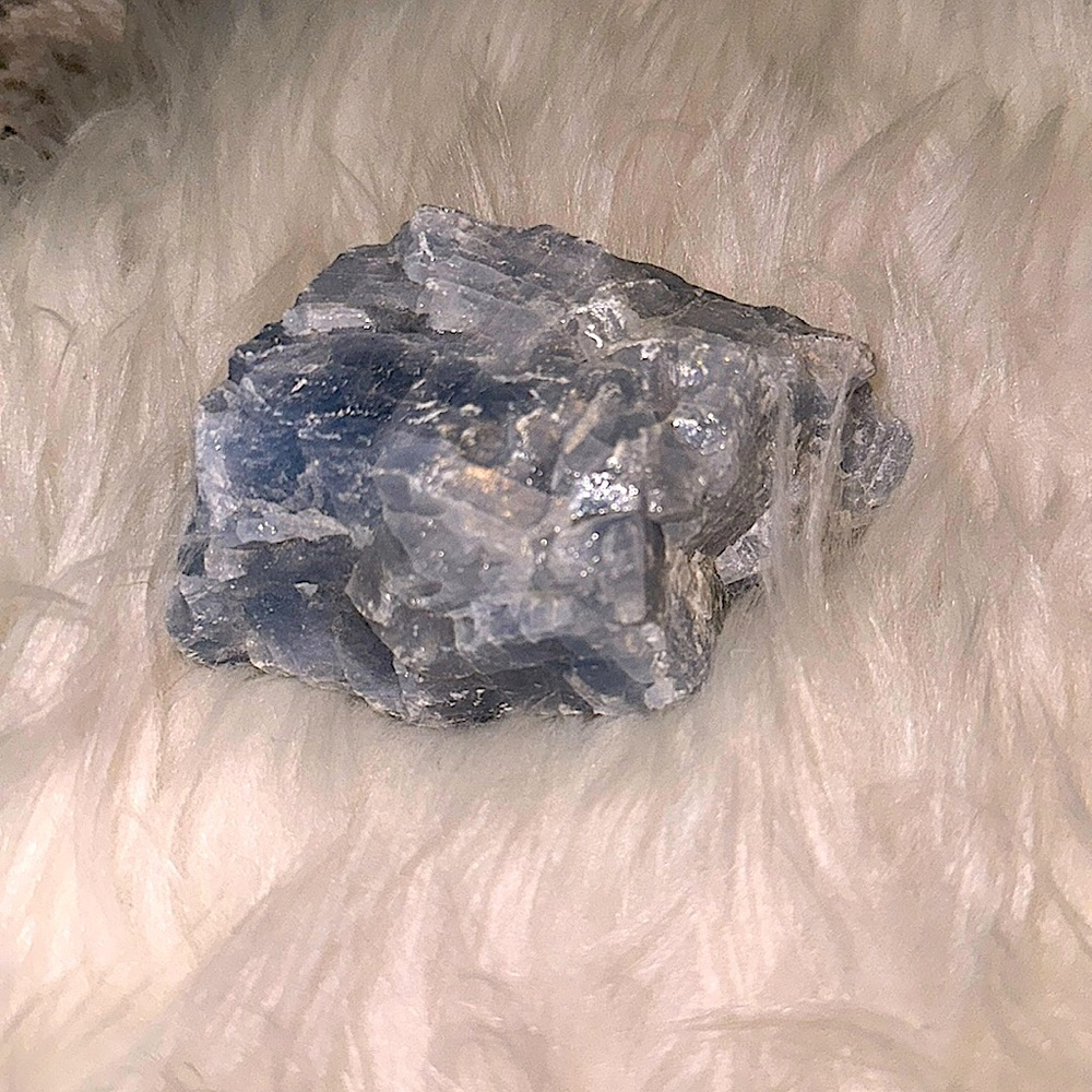blue calcite chunk